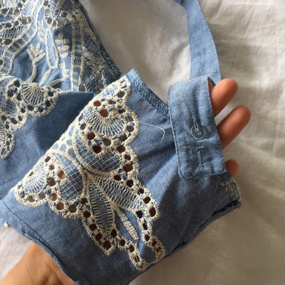 Embroidered high waisted skort and crop top - Picture 6 of 6